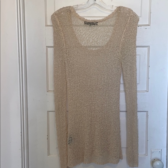 rag & bone mesh cream sweater size S - Picture 4 of 6